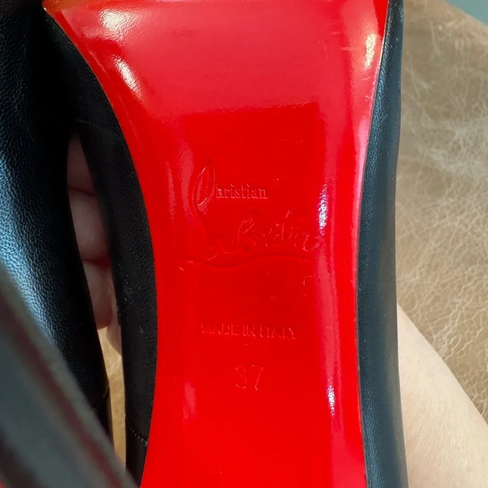 Kate Red Sole High-Heel Pumps, Black  37 - Picture 5 of 12